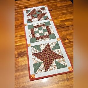 Rusty Autumn table runner. Hand made by me!